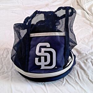 SGA San Diego Padres Beach Mesh Sack/Cooler Lunch Bag Navy Blue/White MLB